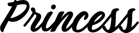 Vorschau des Bootsnamens "Princess" als Schriftzug für "Bootsbeschriftung Klassisch 48"