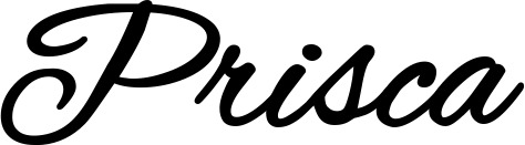 Vorschau des Bootsnamens "Prisca" als Schriftzug für "Bootsbeschriftung Klassisch 35"