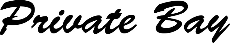 Bootsname 'Private Bay' angezeigt als 'Bootsbeschriftung Klassisch 03'