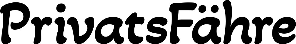 Vorschau des Bootsnamens "PrivatsFähre" als Schriftzug für "Bootsbeschriftung Klassisch 103"