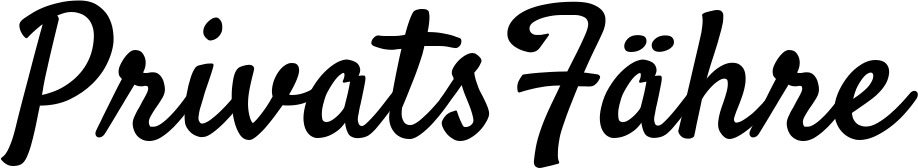 Vorschau des Bootsnamens "PrivatsFähre" als Schriftzug für "Bootsbeschriftung Klassisch 96"