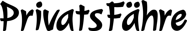 Vorschau des Bootsnamens "PrivatsFähre" als Schriftzug für "Bootsbeschriftung Klassisch 72"