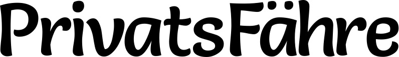 Vorschau des Bootsnamens "PrivatsFähre" als Schriftzug für "Bootsbeschriftung Klassisch 94"