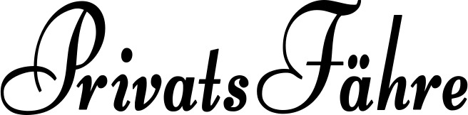 Vorschau des Bootsnamens "PrivatsFähre" als Schriftzug für "Bootsbeschriftung Klassisch 76"