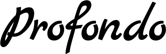 Vorschau des Bootsnamens "Profondo" als Schriftzug für "Bootsbeschriftung Klassisch 45"