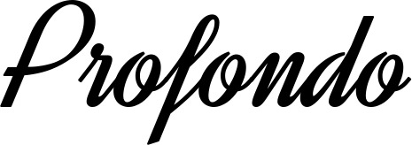 Vorschau des Bootsnamens "Profondo" als Schriftzug für "Bootsbeschriftung Klassisch 44"