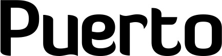 Vorschau des Bootsnamens "Puerto" als Schriftzug für "Bootsbeschriftung Normal 06"