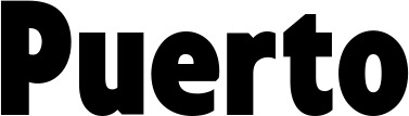 Vorschau des Bootsnamens "Puerto" als Schriftzug für "Bootsbeschriftung Fett 24"