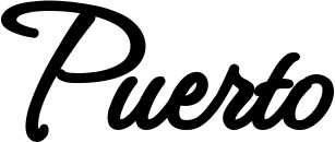 Vorschau des Bootsnamens "Puerto" als Schriftzug für "Bootsbeschriftung Klassisch 111"
