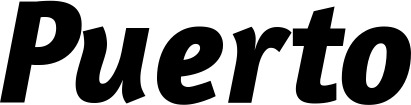 Vorschau des Bootsnamens "Puerto" als Schriftzug für "Bootsbeschriftung Kursiv 01"