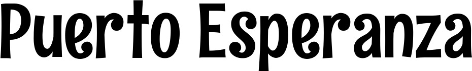 Vorschau des Bootsnamens "Puerto Esperanza" als Schriftzug für "Bootsbeschriftung Neu 68"