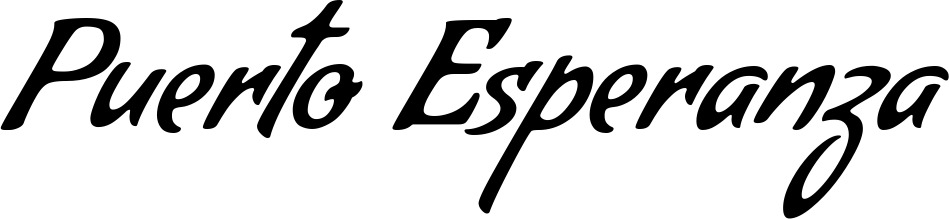 Vorschau des Bootsnamens "Puerto Esperanza" als Schriftzug für "Bootsbeschriftung Klassisch 57"