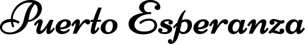 Vorschau des Bootsnamens "Puerto Esperanza" als Schriftzug für "Style Klassisch 84"