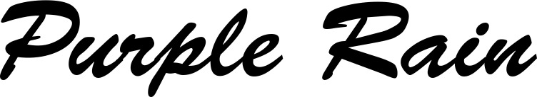 Vorschau des Bootsnamens "Purple Rain" als Schriftzug für "Bootsbeschriftung Klassisch 03"