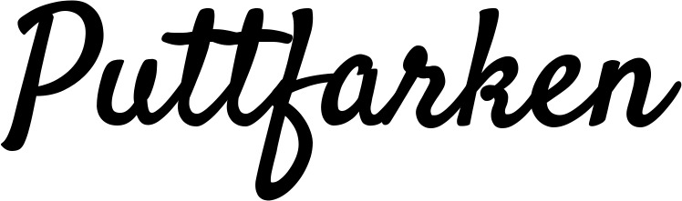 Vorschau des Bootsnamens "Puttfarken" als Schriftzug für "Style Klassisch 96"