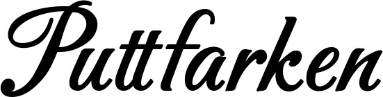 Vorschau des Bootsnamens "Puttfarken" als Schriftzug für "Bootsbeschriftung Klassisch 50"
