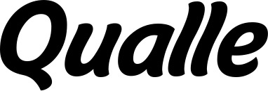Vorschau des Bootsnamens "Qualle" als Schriftzug für "Bootsbeschriftung Klassisch 14"