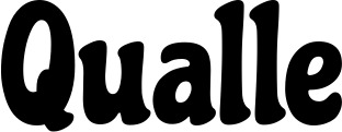 Vorschau des Bootsnamens "Qualle" als Schriftzug für "Bootsbeschriftung Neu 41"