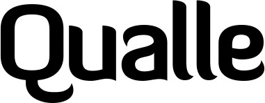 Vorschau des Bootsnamens "Qualle" als Schriftzug für "Bootsbeschriftung Normal 06"