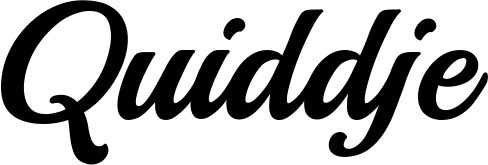 Vorschau des Bootsnamens "Quiddje" als Schriftzug für "Bootsbeschriftung Klassisch 86"