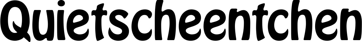 Vorschau des Bootsnamens "Quietscheentchen" als Schriftzug für "Bootsbeschriftung Fett 01"