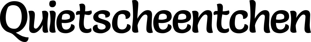 Vorschau des Bootsnamens "Quietscheentchen" als Schriftzug für "Bootsbeschriftung Klassisch 94"