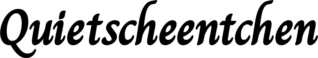 Vorschau des Bootsnamens "Quietscheentchen" als Schriftzug für "Bootsbeschriftung Klassisch 51"