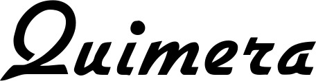 Vorschau des Bootsnamens "Quimera" als Schriftzug für "Bootsbeschriftung Klassisch 66"