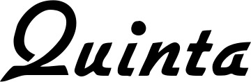 Vorschau des Bootsnamens "Quinta" als Schriftzug für "Bootsbeschriftung Klassisch 66"