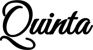 Vorschau des Bootsnamens "Quinta" als Schriftzug für "Bootsbeschriftung Klassisch 68"