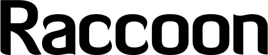 Vorschau des Bootsnamens "Raccoon" als Schriftzug für "Style Normal 06"