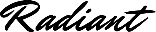 Bootsname 'Radiant' angezeigt als 'Bootsbeschriftung Klassisch 82'
