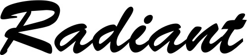 Vorschau des Bootsnamens "Radiant" als Schriftzug für "Bootsbeschriftung Klassisch 03"