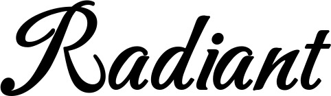 Vorschau des Bootsnamens "Radiant" als Schriftzug für "Style Klassisch 50"