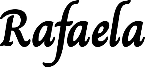 Vorschau des Bootsnamens "Rafaela" als Schriftzug für "Bootsbeschriftung Klassisch 51"