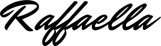 Vorschau des Bootsnamens "Raffaella" als Schriftzug für "Bootsbeschriftung Klassisch 82"