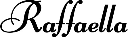 Vorschau des Bootsnamens "Raffaella" als Schriftzug für "Bootsbeschriftung Klassisch 76-A"