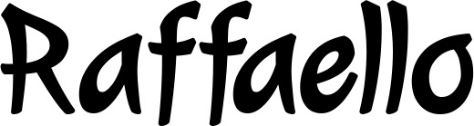 Vorschau des Bootsnamens "Raffaello" als Schriftzug für "Bootsbeschriftung Klassisch 72"