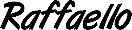 Vorschau des Bootsnamens "Raffaello" als Schriftzug für "Bootsbeschriftung Klassisch 38"