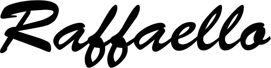 Vorschau des Bootsnamens "Raffaello" als Schriftzug für "Bootsbeschriftung Klassisch 03"