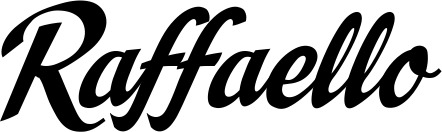 Vorschau des Bootsnamens "Raffaello" als Schriftzug für "Bootsbeschriftung Klassisch 29"