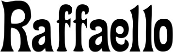 Vorschau des Bootsnamens "Raffaello" als Schriftzug für "Bootsbeschriftung Neu 44"