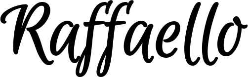 Vorschau des Bootsnamens "Raffaello" als Schriftzug für "Bootsbeschriftung Klassisch 105"
