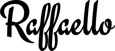 Vorschau des Bootsnamens "Raffaello" als Schriftzug für "Bootsbeschriftung Klassisch 63"