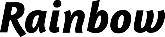 Bootsname 'Rainbow' angezeigt als 'Bootsbeschriftung Kursiv 01'