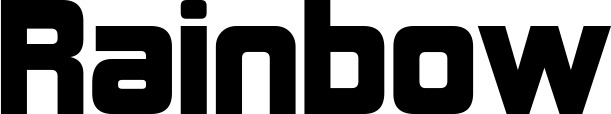 Vorschau des Bootsnamens "Rainbow" als Schriftzug für "Bootsbeschriftung Neu 25"