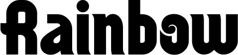 Vorschau des Bootsnamens "Rainbow" als Schriftzug für "Bootsbeschriftung Neu 32"