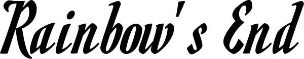 Vorschau des Bootsnamens "Rainbow's End" als Schriftzug für "Bootsbeschriftung Klassisch 93"