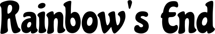 Vorschau des Bootsnamens "Rainbow's End" als Schriftzug für "Bootsbeschriftung Klassisch 53"
