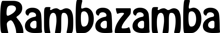 Vorschau des Bootsnamens "Rambazamba" als Schriftzug für "Bootsbeschriftung Fett 01"